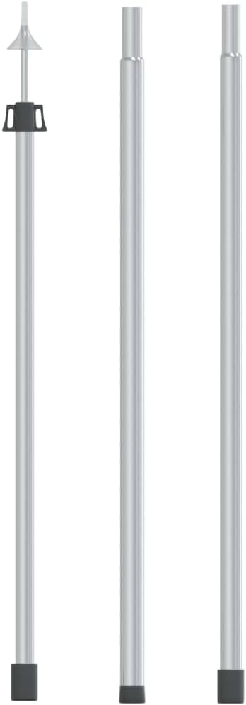 vidaXL Poste telescópico de toldo mastro lona bengala ajustável toldo tenda refúgio exterior robusto estável aço galvanizado 102-260 cm