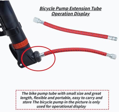 VGEBY 1 mangueira de extensão de bomba, kit de tubo de bomba conector de válvula de agulha acessórios para insuflador de pneus de bicicleta