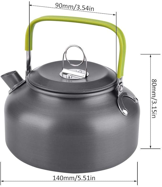 V GEBY Cafeteira portátil chaleira chaleira de água para caminhadas piquenique BBQ Camping