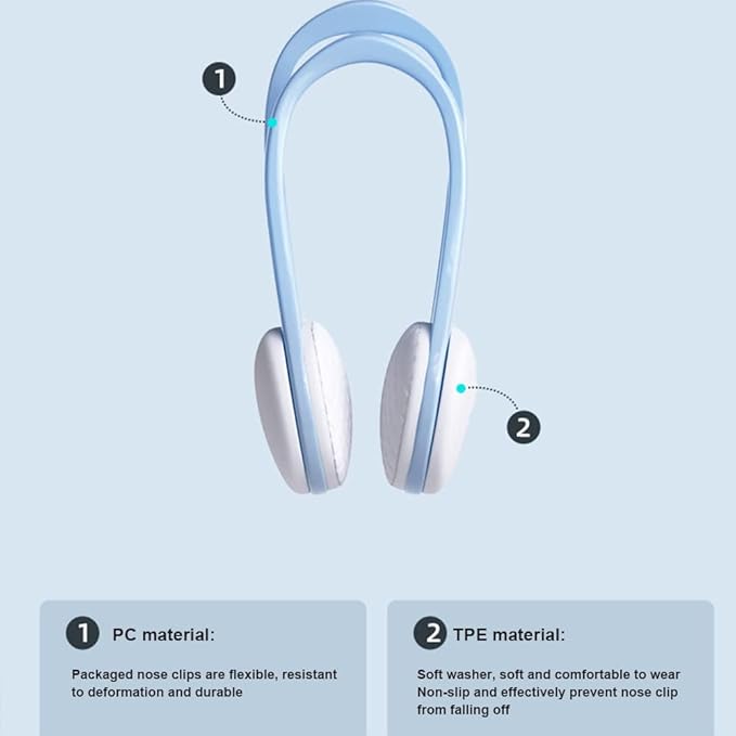 ZLXFT Clipes de nariz para nadar, navais de silicone para natação, protetores nasais para nadar, bloqueadores nasais para nadar, adequados para crianças, adultos, iniciantes, 3 unidades