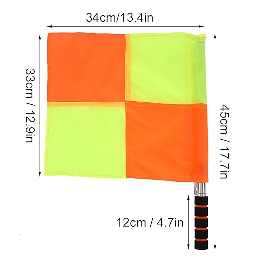 VGEBY Referee Flags, 2 unidades refere-se a Linesman Flag with Storage Bag for Sports Match Soccer Football Hockey Training Banderines futebol árbitro