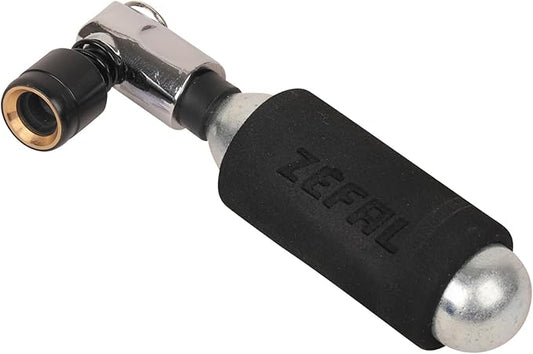 ZEFAL EZ Big Shot-Preto & Prata Inflador CO2 Bicicleta Cartucho 16 g - Compacto, leve, rápido e sem esforço