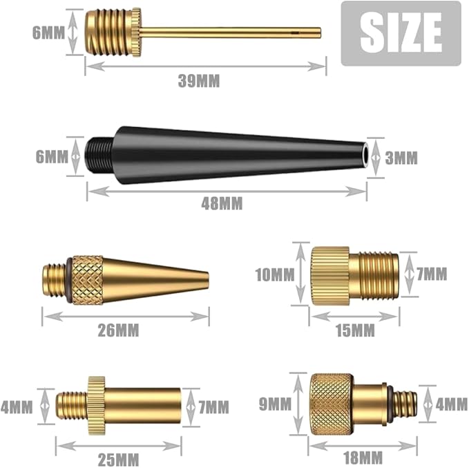 XFentech Adaptador de válvula de bicicleta de 15 peças - adaptador DV AV SV válvula Presta Schrader válvula adaptador para compressor bomba de pé/moldura para inchar bicicletas