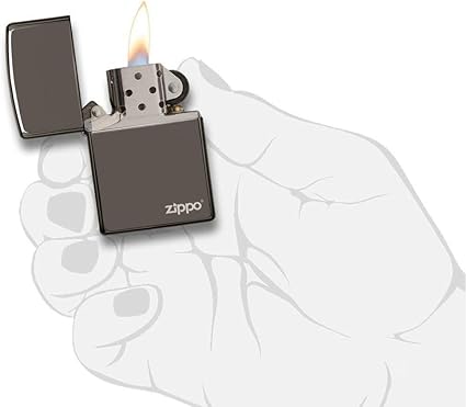 Zippo Black Ice Logo Isqueiro, unissexo, prateado, 3,5 x 1 x 5,5 cm