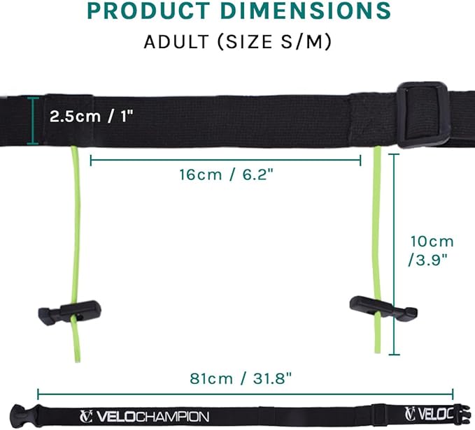 VeloChampion Cinto para número de competição de triatlo - cinto para número porta dorsal maratonas