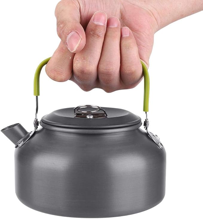 V GEBY Cafeteira portátil chaleira chaleira de água para caminhadas piquenique BBQ Camping