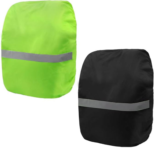 YDHfdc 2 peças capa impermeável mochila 18-30 l capa mochila impermeável com tiras refletoras capa de bolsa para mochila para caminhadas, campismo, ciclismo