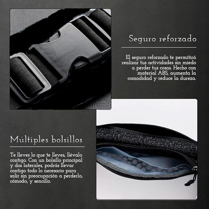 Pack de 2 pochete corrida desportiva impermeável, bolsa de cintura para homem e mulher desportiva, ajustável e refletor para corrida. 2 x 1 cinto de corrida, azul, MEDIUM