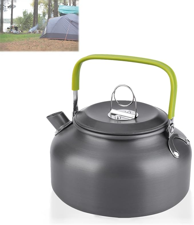 V GEBY Cafeteira portátil chaleira chaleira de água para caminhadas piquenique BBQ Camping