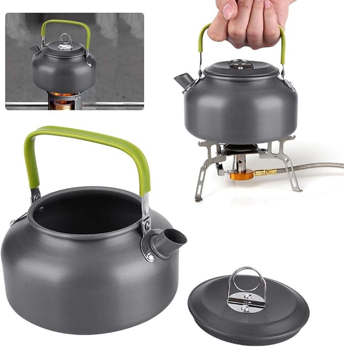 V GEBY Cafeteira portátil chaleira chaleira de água para caminhadas piquenique BBQ Camping