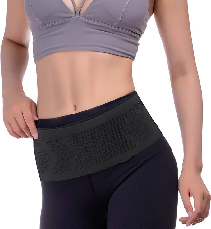 2 peças cinto de corrida, bolsa de cintura oculta de malha respirável multifuncional, unissexo, pochete de exercício, bolsa de cintura de grande capacidade para correr, fitness, caminhadas, jogging,