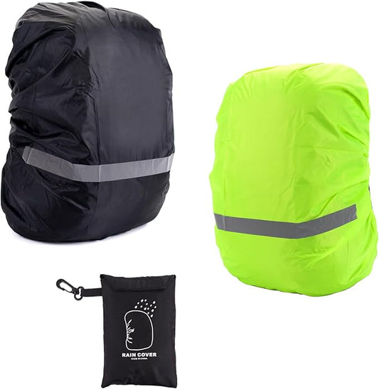 XoeLLe 3 peças capa impermeável mochila, cobertura mochila caminhada impermeável com faixa refletora 30-40 L, mochila Trekking bolsa impermeável montanha, Macuto para caminhadas caminhadas passeios