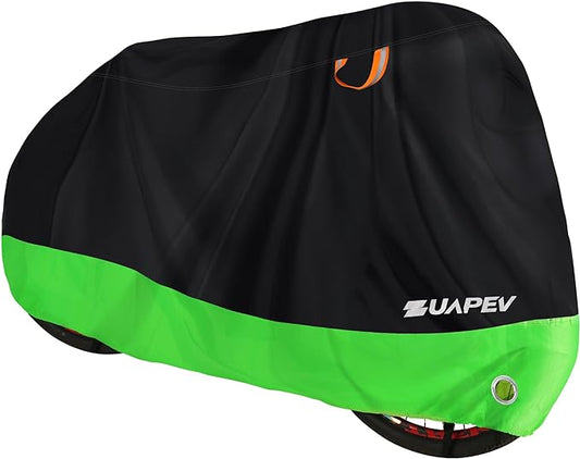 ZUAPEV Capa de bicicleta exterior impermeável, capa para bicicleta capa exterior 210D, poliéster, camada bicicleta de lona para cobrir bicicleta de montanha/estrada/criança/elétrica/MTB/BTT, 195 x 70