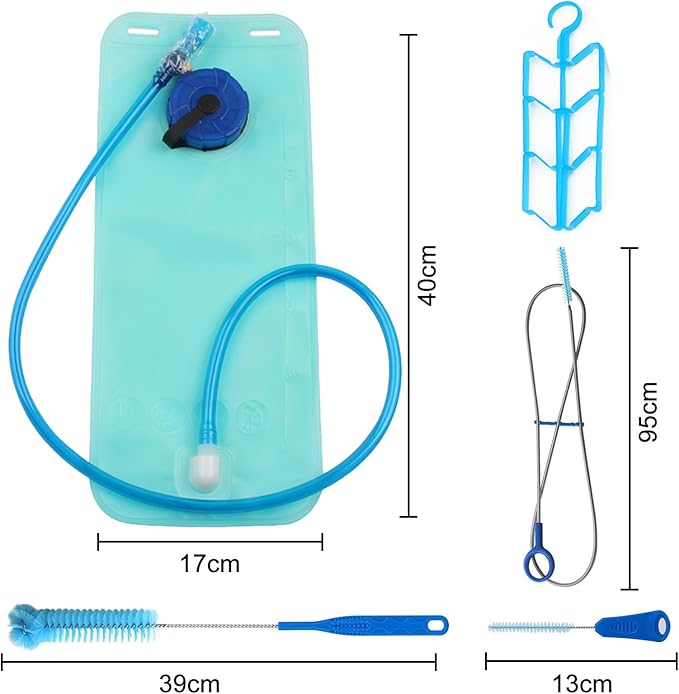 TYXHXTF 2 l Bexiga de hidratação e kit de limpeza, saco de água portátil, à prova de fugas saco de hidratação, saco de hidratação para mochila caminhadas ciclismo correr