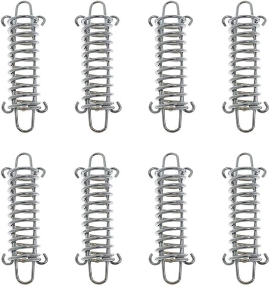 ysister 8 unidades mola tração tensão mola gancho aço inoxidável tensão loja de praia loja de corda de apertar acessórios da loja da primavera para acampar ao ar