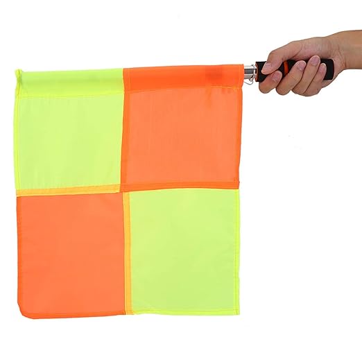 VGEBY Referee Flags, 2 unidades refere-se a Linesman Flag with Storage Bag for Sports Match Soccer Football Hockey Training Banderines futebol árbitro