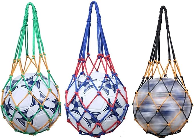 WBZOWRB 3 peças sacos de rede de bola, rede de voleibol portátil, bolsa de rede de basquetebol de 1 bola bolsa de rede de alta espessura para levar bolas de basquetebol, bolas de voleibol