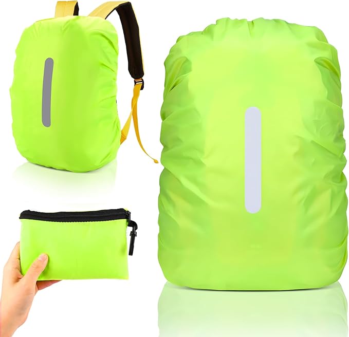 VMUTGA Funda Impermeable para Mochila, 30L-40L Cubre Mochila Lluvia con Banda Reflectante Funda Lluvia Mochilas Escolares Protector Lluvia Mochila Impermeable para Senderismo Camping Turismo Ciclismo