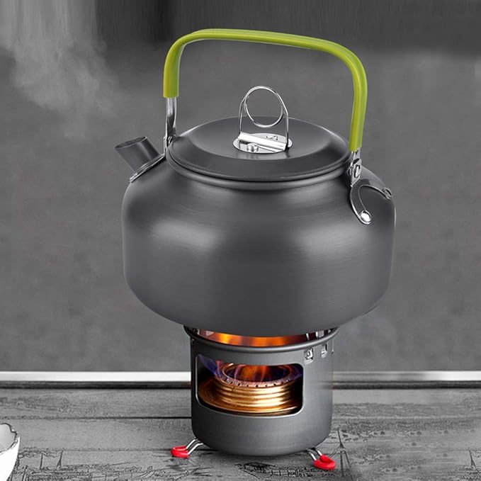 V GEBY Cafeteira portátil chaleira chaleira de água para caminhadas piquenique BBQ Camping