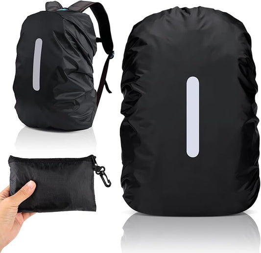 VMUTGA Funda Impermeable para Mochila, 30L-40L Cubre Mochila Lluvia con Banda Reflectante Funda Lluvia Mochilas Escolares Protector Lluvia Mochila Impermeable para Senderismo Camping Turismo Ciclismo