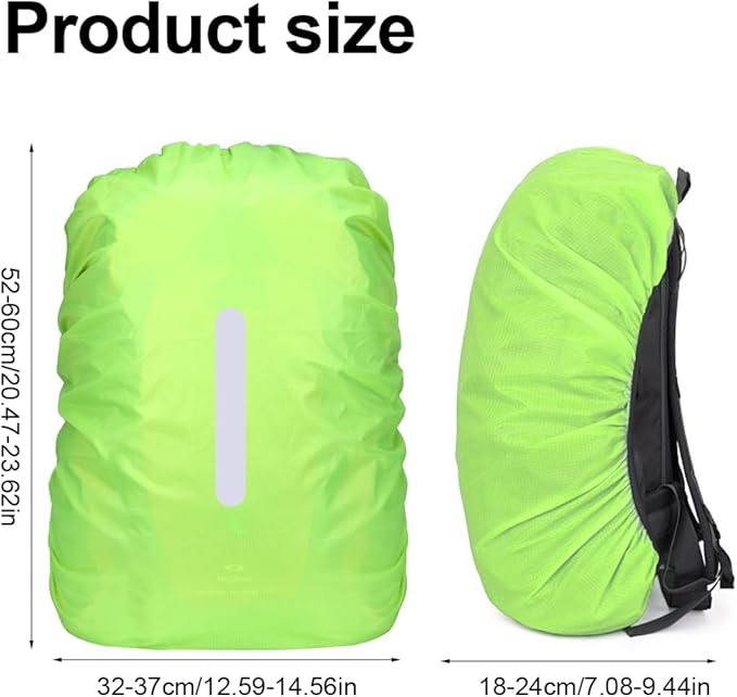 XPEX 1 peça capa impermeável mochila, capa impermeável para chuva para mochila, capa impermeável refletor para mochila para chuva-antipoeira-bicicleta - excursões, com saco de armazenamento