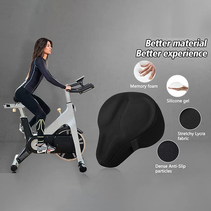 Vocdikficy Almofada de assento de bicicleta - de assento de bicicleta para assento de bicicleta e bicicleta estática para exercício, para, cruzeiro, estacionária bicicleta assentos