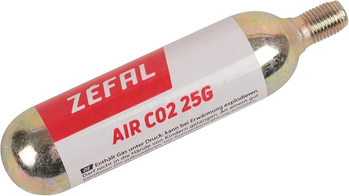 ZEFAL Cartuchos CO2 com rosca 25 g, embalagem de 4, cartuchos universais de CO2 25 g