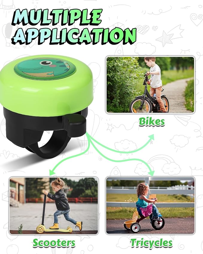 VICTGOAL Campainha de bicicleta infantil com som forte, campainha de bicicleta Scooter, acessórios e decoração de bicicletas para meninos e meninas