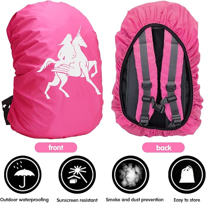 YOUYIKE Capa de chuva mochila, 30-40 l capa impermeável mochila, protetor mochila com refletor, capa chuva para mochilas escolares menino para caminhadas campismo em bicicleta