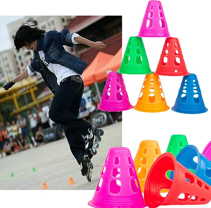 YAVO-EU Cones de patinagem 50 peças cone de marcador cones de Slalom patinagem treino do chapéu boné de futebol treino desportivo