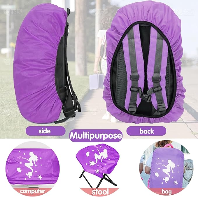 YOUWOSHE Unicórnio capa chuva mochila, protetor mochila com refletor, capa impermeável mochila