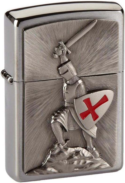 Zippo Feuerzeug 200 Crusade Victory Isqueiro, cromado escovado, 1 x 3,5 x 5,5 cm