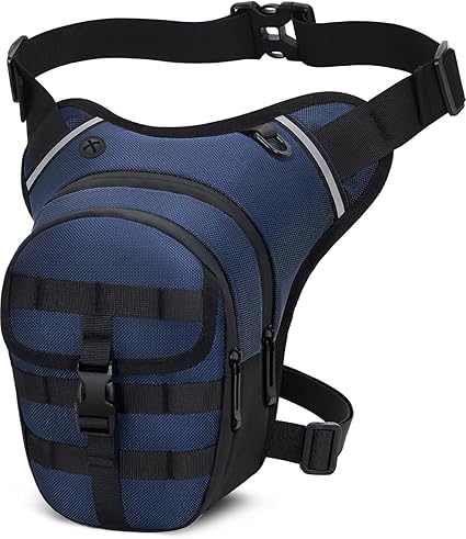 VOBUKE Bolsa perna moto impermeável perna moto militar bolsa de cintura perna homem com refletor multifuncional mochila de perna desportiva bolsa lateral mulher para pesca caça campismo caminhadas,