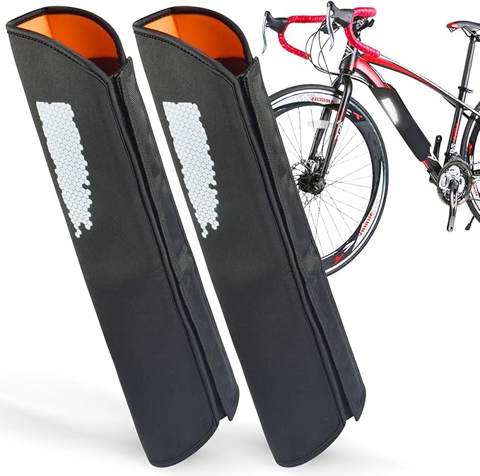 Tundwhite 2 unidades de capa protetora para bateria Ebike com refletores para moldura de 30 a 38 cm, neoprene, proteção térmica contra frio, sujidade, aumenta a duração e a vida útil,