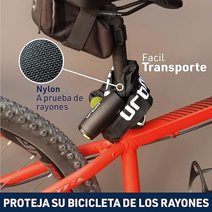 Urban Security Corrente anti-roubo com cadeado para scooter e bicicleta em aço temperado,100 cm