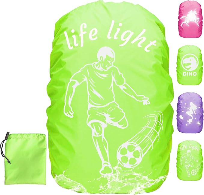 YOUYIKE Capa de chuva mochila, 30-40 l capa impermeável mochila, protetor mochila com refletor, capa chuva para mochilas escolares menino para caminhadas campismo em bicicleta