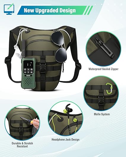 VOBUKE Bolsa perna moto impermeável perna moto militar bolsa de cintura perna homem com refletor multifuncional mochila de perna desportiva bolsa lateral mulher para pesca caça campismo caminhadas,