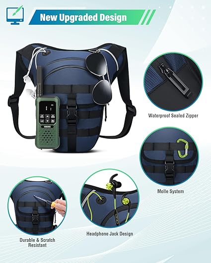 VOBUKE Bolsa perna moto impermeável perna moto militar bolsa de cintura perna homem com refletor multifuncional mochila de perna desportiva bolsa lateral mulher para pesca caça campismo caminhadas,