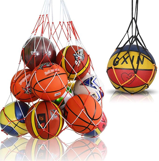 Viesap Bolsa de basquetebol, voleibol, futebol, bolsa de armazenamento com cordão, mala de malha de futebol com uma única bola, bolsa de armazenamento de várias bolas, kits de dois tamanhos.