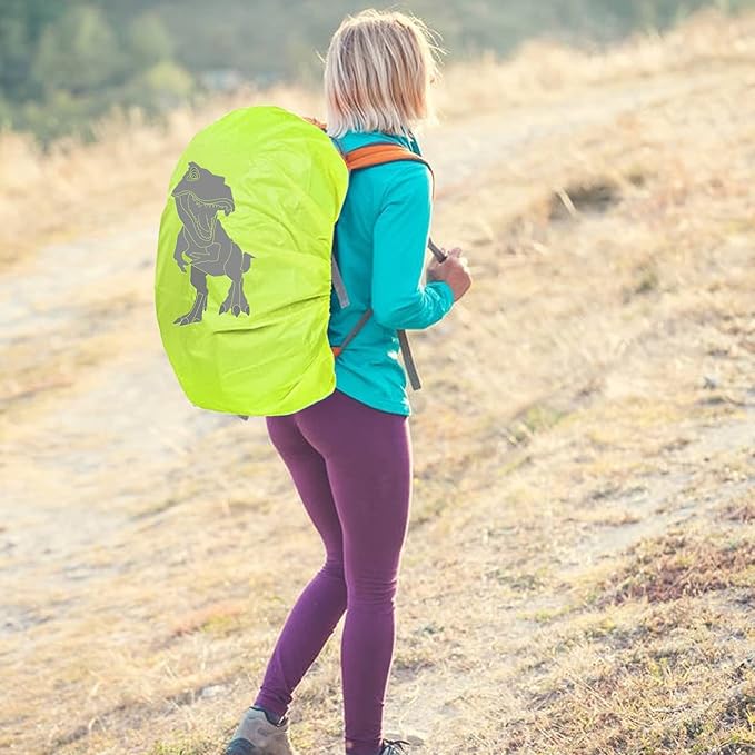 ZARADU Capa impermeável para mochila - capa impermeável para mochila escolar - com motivo de dinossauro capa impermeável para mochila escolar, ideal para a escola, ciclismo, campismo