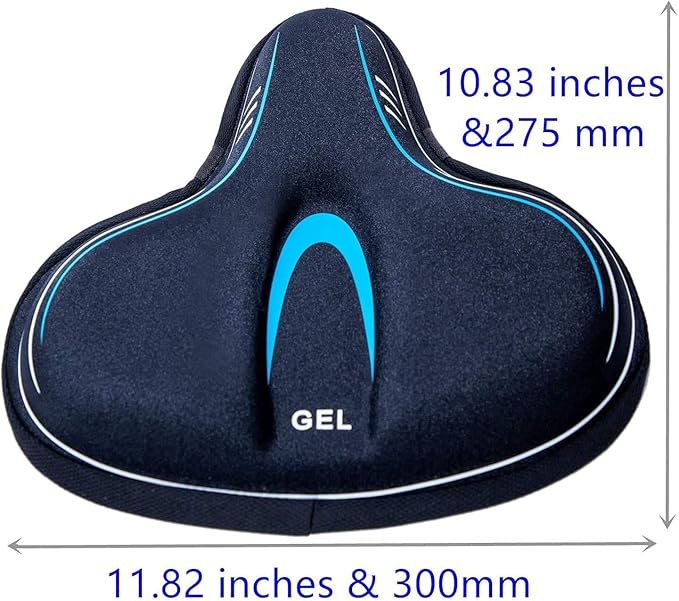 YBEKI Capa para assento de bicicleta estática, almofada grande confortável para cadeira de bicicleta enchimento de gel e espuma de alta densidade, almofada para cadeira de bicicleta mais elástica e