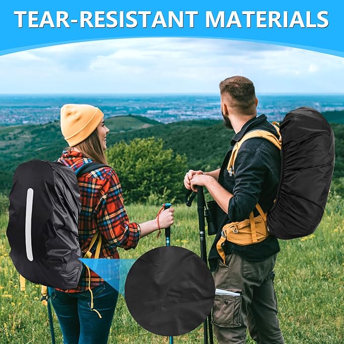 UKOFEW Capa impermeável para mochila, 30 L - 40 L capa chuva para mochilas, refletor capa mochila impermeável, cobertura impermeável ao ar livre, para caminhadas, campismo, viagens, ciclismo