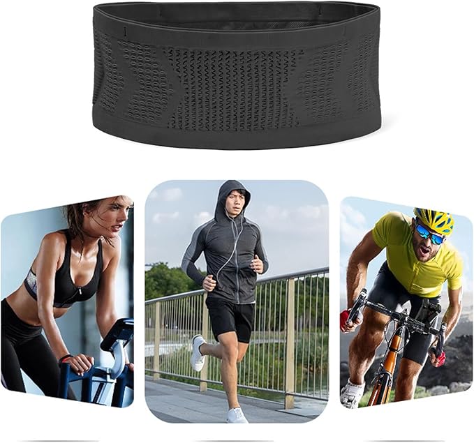 2 peças cinto de corrida, bolsa de cintura oculta de malha respirável multifuncional, unissexo, pochete de exercício, bolsa de cintura de grande capacidade para correr, fitness, caminhadas, jogging,