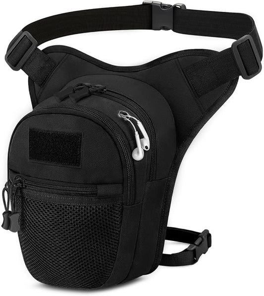 VOBUKE Bolsa de perna de motociclo, impermeável tático pochete perna, bolsa de cintura desportiva multifuncional mala lateral moda com refletor para homem mulher desporto campismo ciclismo trabalho