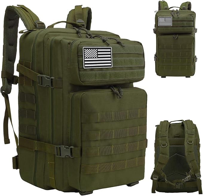 Delgeo Mochila tática 25 L/45 L militar, grande capacidade mochila, dobrável impermeável mochila para montanhismo, caminhadas, campismo e viagens