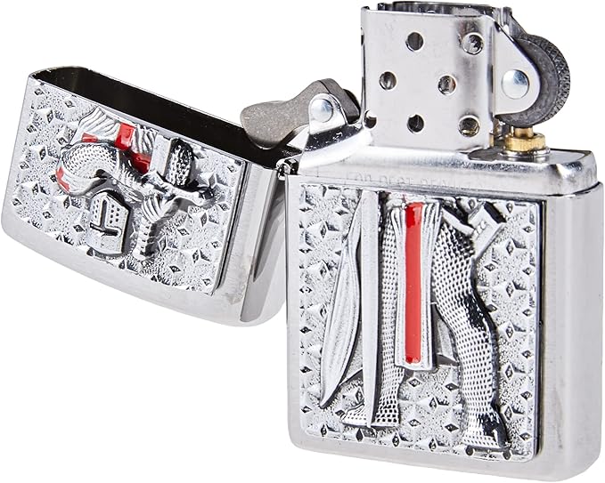 Zippo Feuerzeug 200 Crusade Victory Isqueiro, cromado escovado, 1 x 3,5 x 5,5 cm