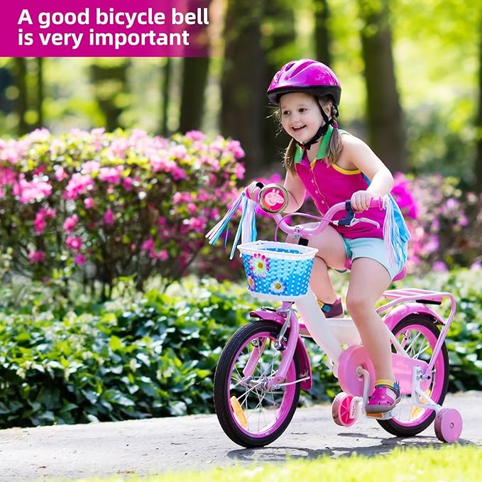 Tuofang 2 peças campainha de bicicleta infantil, campainha de bicicleta, bicicleta de piscina, campainha de bicicleta para menino e menina, adequado para scooters, triciclos e acessórios para