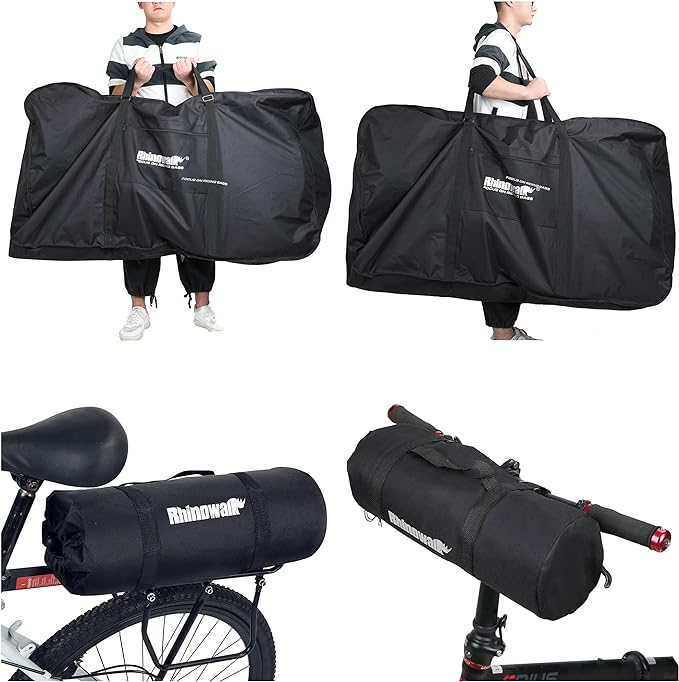 UBORSE Bolsa de transporte para bicicletas de 26 polegadas estojo de transporte para bicicletas para viagens de comboio, avião, barco