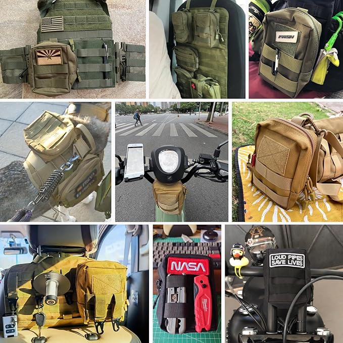 TRIWONDER Saco tático Molle bolsa de administração EDC bolsa de ferramentas militar para pendurar cinto transportar