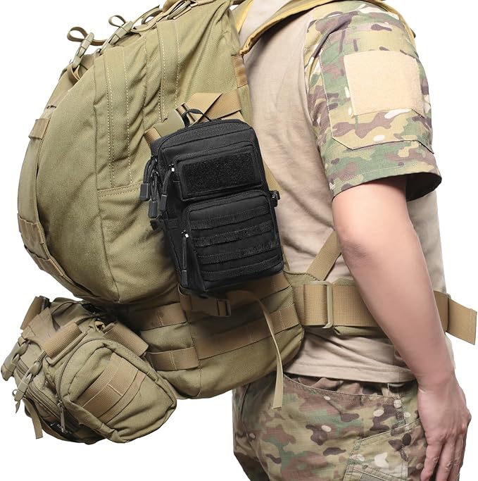 TRIWONDER Bolsa de telemóvel Molle capa para telemóvel mala tática Molle bolsa de cinto pacote de segurança EDC kit de acessórios ao ar livre